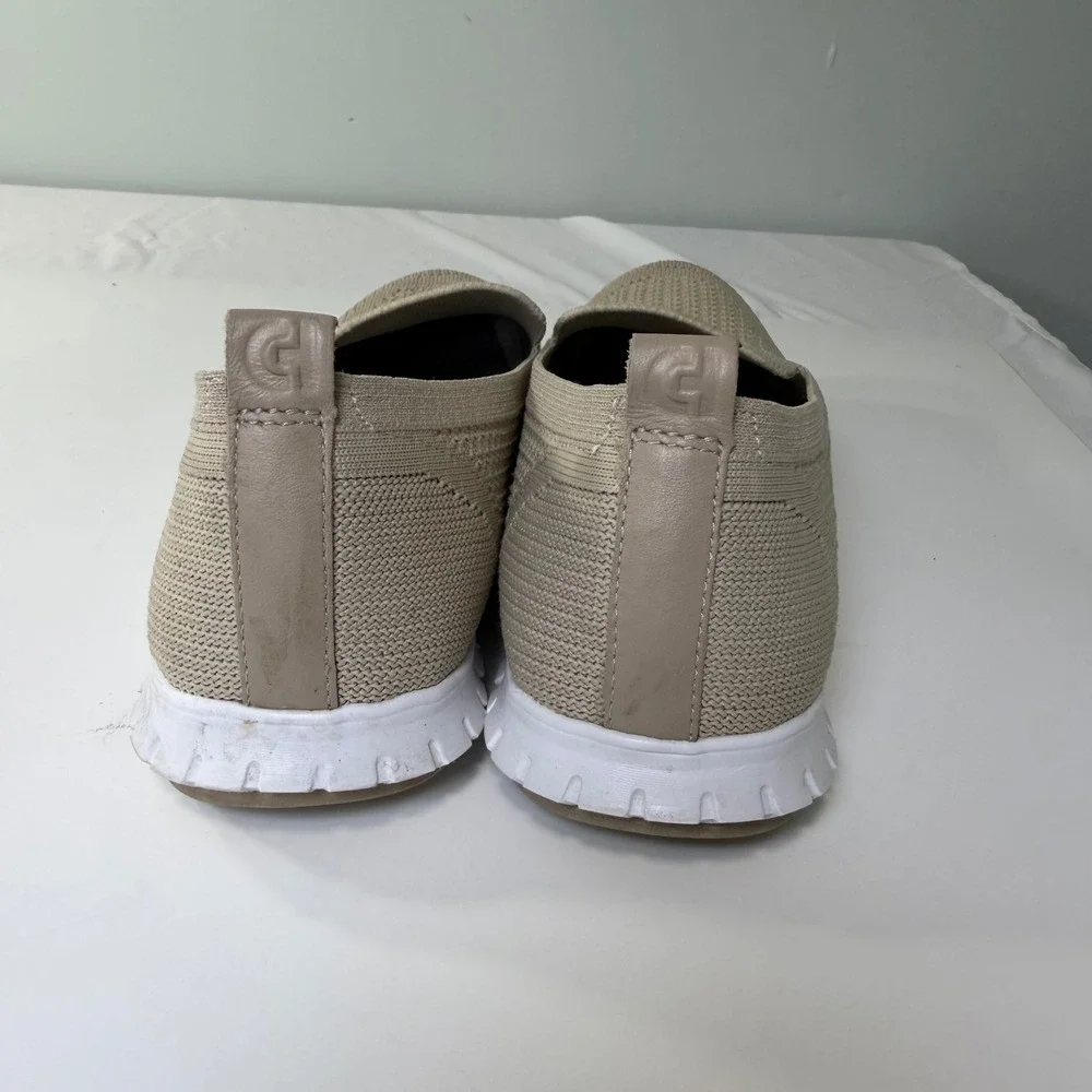 Cole Haan Zerogrand Stitchlite Knit Slip On‎ Sneakers Tan Beige Womens 11B